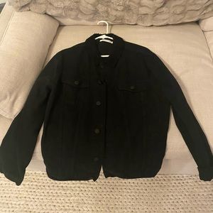 Pacsun Black Sherpa Denim Jacket
